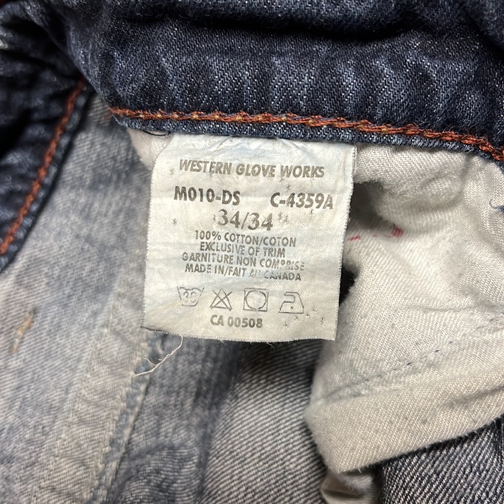 Vintage 1921 Classic Blue Denim Jeans 34/34 - Picture 8 of 16